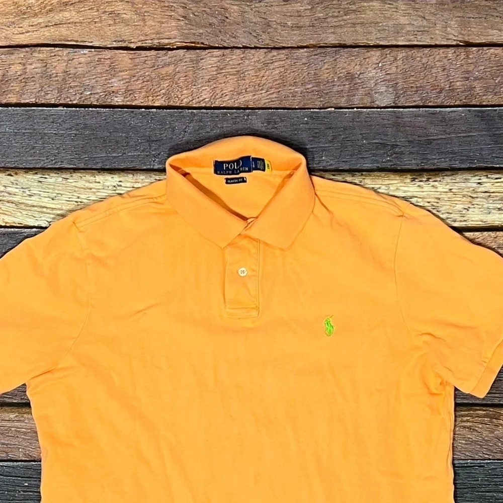 Polo by Ralph Lauren Men's Orange Polo Shirt